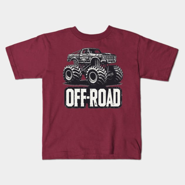 Off road monster truck Kids T-Shirt by Vehicles-Art